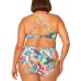 Bleu by Rod Beattie Plus Size Floral-Print Bikini Top, Multi,22W