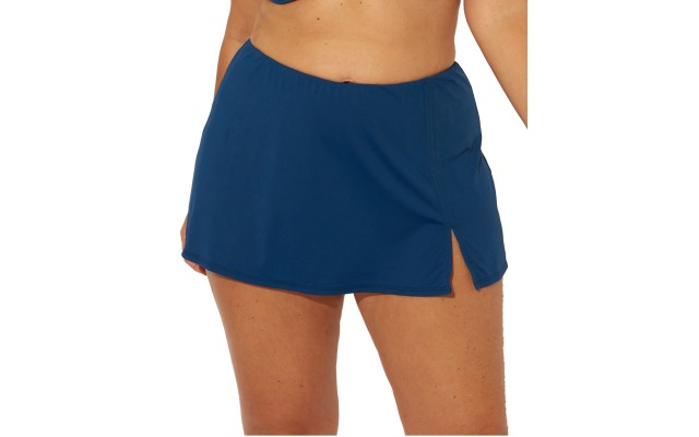 Bleu by Rod Beattie Plus Size Slit Swim Skirt Women’s Swimsuit, Navy, 22W