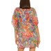 Bleu by Rod Beattie Printed Caftan Swim Cover-Up, Medium, Multicolor