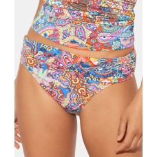 Bleu by Rod Beattie Printed Ruched Hipster Bikini Bottoms