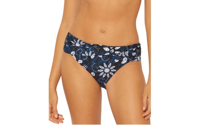 Bleu by Rod Beattie Printed Sarong Bikini Bottoms, Navy, 4