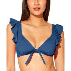 Bleu by Rod Beattie Rufflicious Underwire Bikini Top, 6, Navy