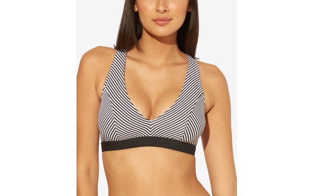  Underwire Bikini Top, 38D, Black/White