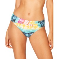Bleu Rod Beattie Good Vibrations Sarong Hipster Bikini Bottoms, Blue,8