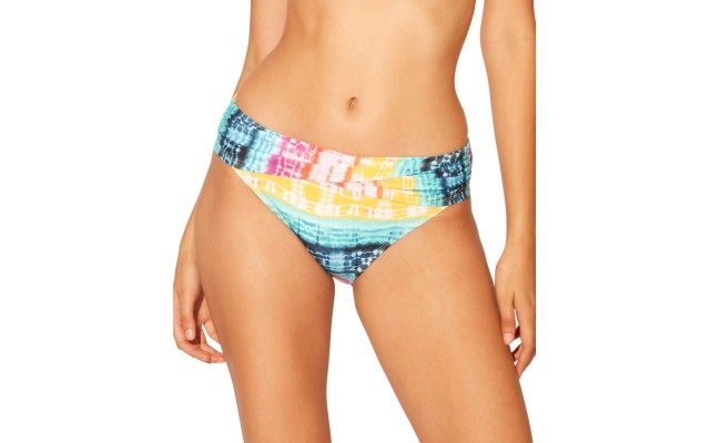 Bleu Rod Beattie Good Vibrations Sarong Hipster Bikini Bottoms, Blue,8