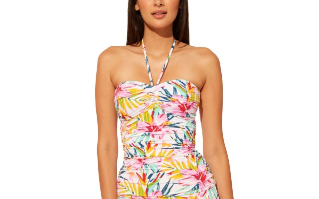 Bleu Rod Beattie Womens Tropical Floral Tankini Top, Multi, 8