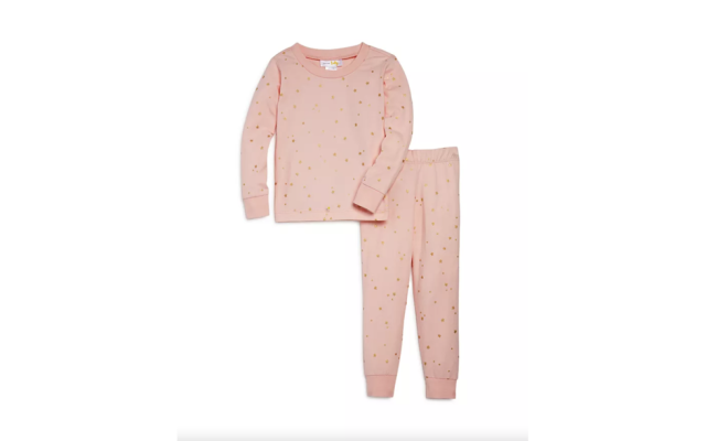 Bloomie’s Baby Girls’ Stars Pajama Set (Light Pink, 18-24M)