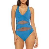 Blue by Rod Beattie Don’t Mesh With Me One-Piece Swimsuit, Miramar Bleu,4