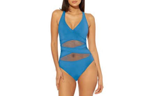  Don’t Mesh With Me One-Piece Swimsuit, Miramar Bleu,4
