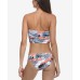  Printed Lost Sunrise Tube Swim Top,Coral Multi,Medium