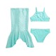 Breaking Waves Big Girls 3-Pc. Mermaid Tails Bikini & Skirt (Mint, 16)