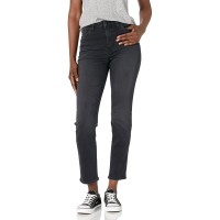 Buffalo David Bitton Jayden High-Rise Straight Jeans, 30, Black