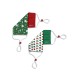  Kids Cotton Reversible Santa Hat Pleated Face Mask, 2 Pack