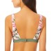  Juniors’ Contrast-Band Bralette Bikini Top, Green, Medium