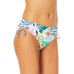  Juniors’ Mid-Rise Side-Ruched Bikini Briefs, Medium, Multicolor