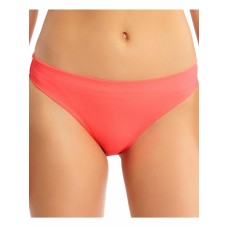 California Waves Juniors’ Ribbed Hipster Bikini Bottoms, Orange, X-Small