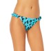 Juniors’ Ruffled Hipster Bikini Bottoms, Turquoise, S