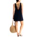  Juniors’ Strappy Cover-Up Dress, Large, Black