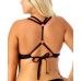  Trendy Plus Size Underwire Halter Bikini Top, Black 1X
