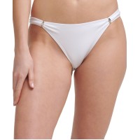 Calvin Klein Adjustable Slider Bikini Bottoms, Large, White
