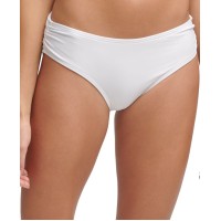 Calvin Klein Hipster Bikini Bottoms, Large, White