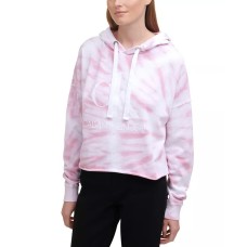 Calvin Klein Jeans Tie-Dyed Logo Hoodie,Small size,Pink