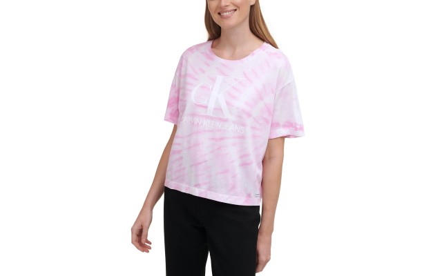  Jeans Tie-Dyed Logo T-Shirt, Large, Khaki