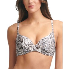Calvin Klein Printed Underwire Bikini Top, Medium, Multicolor