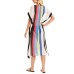  Striped Maxi Cover-Up Dress, Multi, Large
