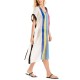  Striped Maxi Cover-Up Dress, Multi, Large