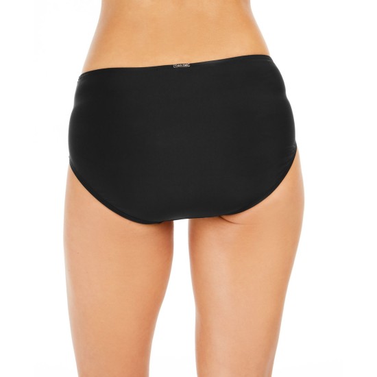  Tummy-Control Bikini Bottoms Women’s Swimsuit, Black, Medium