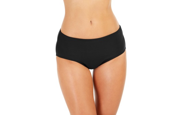  Tummy-Control Bikini Bottoms Women’s Swimsuit, Black, Medium