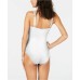  Women’s Starburst One-Piece Swimsuit, White, 6