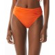  Classic Shirred Bikini Briefs Women’s Swimsuit, Sun Coral, X-Small