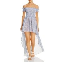 Caroline Constas Alex Dress Swim Cover-Up, Small, Blue