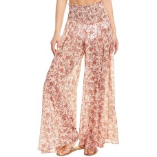 Caroline Constas Smocked Pant, Large, Brown