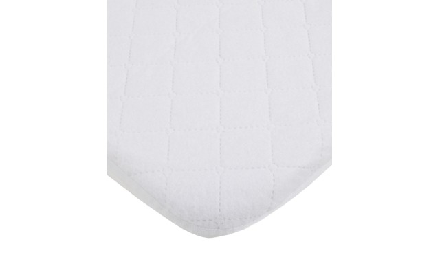 Carter’s Water Resistant Quilted Mini Crib Fitted 24″ x 38″ x 5″ Mattress Pad, White