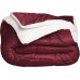 . Ultimate Luxury Reversible Micromink and Sherpa Queen Bedding Comforter Set, Wine