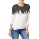 Celebrate Shop  Women’s Colorblock Christmas Cotton Sweater (L, Charcoal Heather Gray)