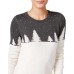 Celebrate Shop  Women’s Colorblock Christmas Cotton Sweater (L, Charcoal Heather Gray)