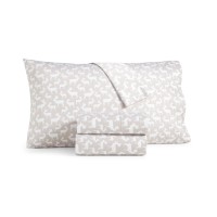 Charter Club Damask Designs Holiday Cotton 4-Pc. Full Sheet Set, Beige