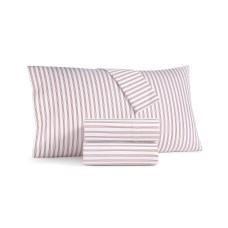Charter Club Damask Designs Holiday Cotton 4-Pc. Full Sheet Set, Pink