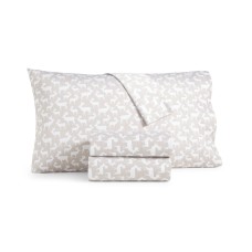 Charter Club Damask Designs Holiday Cotton 4-Pc. Queen Sheet Set, Beige