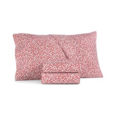 Charter Club Damask Designs Supima Cotton 550-Thread Count 4-Pc. Floral-Print Full Sheet Set, Red