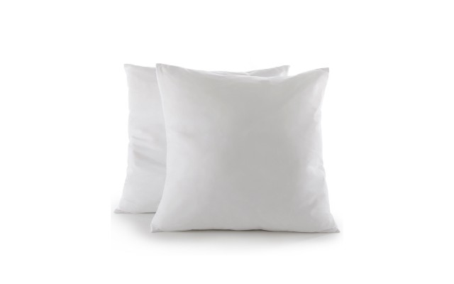 Cheer Collection 2-Pack of Euro Pillows, 26″ x 26″, White