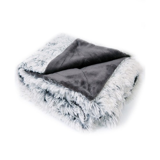   50×60 Shaggy Throw Blanket, Gray