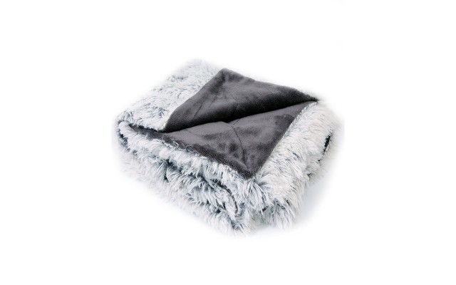   50×60 Shaggy Throw Blanket, Gray