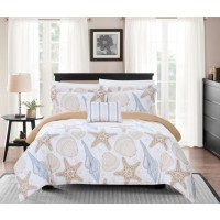 Chic Home Azure 4 Piece King Duvet Cover Set, Multi