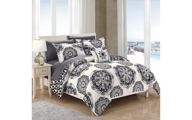 Chic Home Barcelona 6-Pc Twin Comforter Set, Black