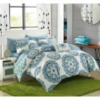 Chic Home Barcelona 8-Pc King Comforter Set, Green